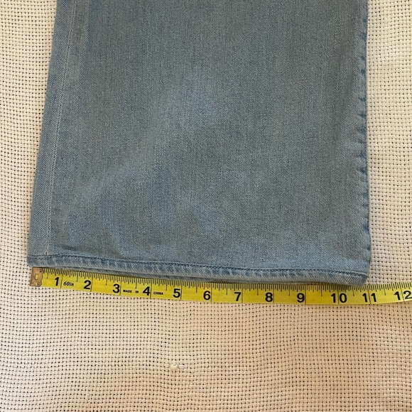 Mother Hustler Roller Flood Jeans In Cherie Cherie Size 29 Wide Leg High Rise - Picture 10 of 13